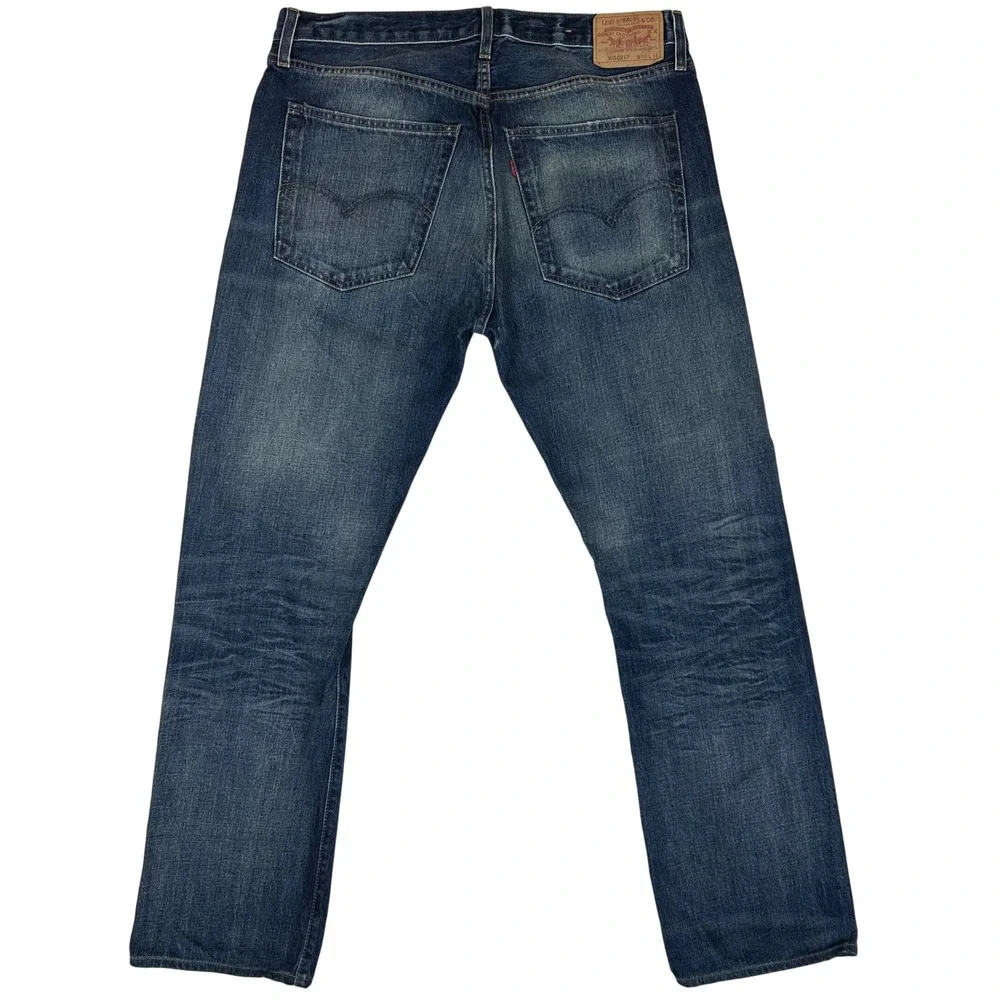 Levis 505-0217 Mens Reg Fit Straight Leg Jeans BIG E Selvedge W38 L32 Talon 42
